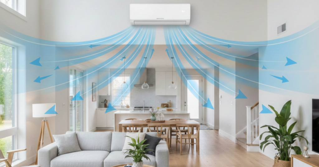 Where to install a ductless unit for best airflow
